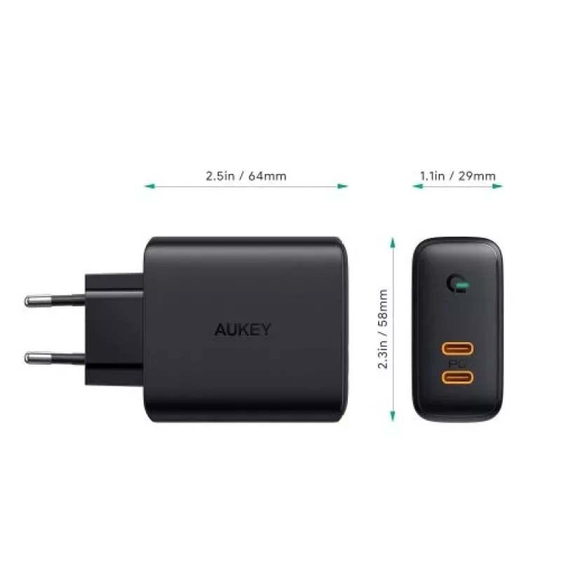 AUKEY PA-D2 mobile device charger 36W Black Indoor