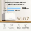 Mesh system MERCUSYS Halo H27BE Dual-band Wi‑Fi 6, 2‑pack, 3x LAN, 3568 Mbps, internal antennas, white