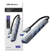 USB hub QOLTEC 53793 — USB 3.0 input, 3× USB 2.0 ports