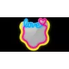 LED neon mirror light MANTA MASNL131MT – 'LOVE' design, built-in LED neon illumination