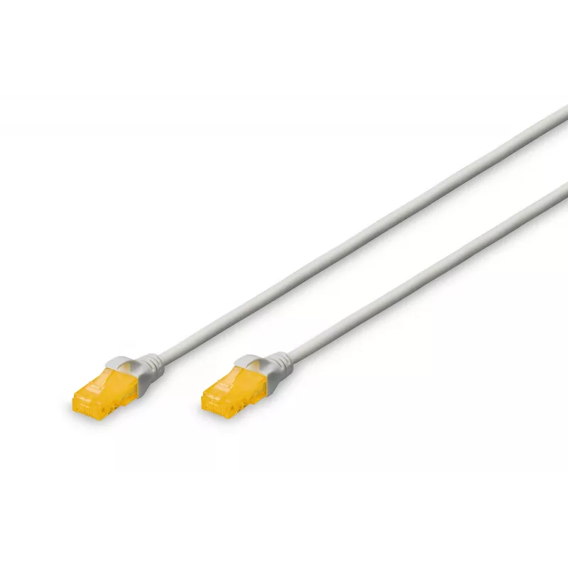 Network Cable Digitus CAT 6A U/UTP Slim Patch Cord RJ-45 Cat6a 2m Grey