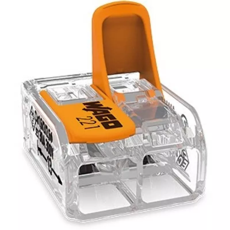 WAGO 221-612 - straight - 450 V - Orange - Transparent - EN 60664
