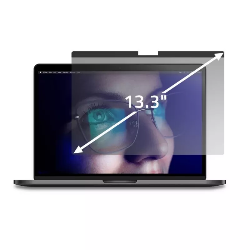 Qoltec Filtro Privacy GDPR per MacBook Air 13 6 Magnetico Protezione Occhi (13.60, 16 : 9), Pellicola Protettiva per Notebook