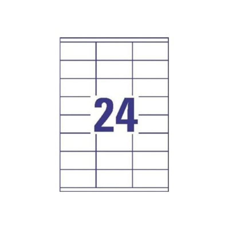 Universal Labels 70x35mm InkjetLaserCopy A4 100 Sheets 2400 pc(s) White