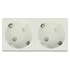 Wall Socket Outlet DELOCK 81423 — CEE 7/3, 16 A, 250 V, White, ABS/PC, 45×90 mm