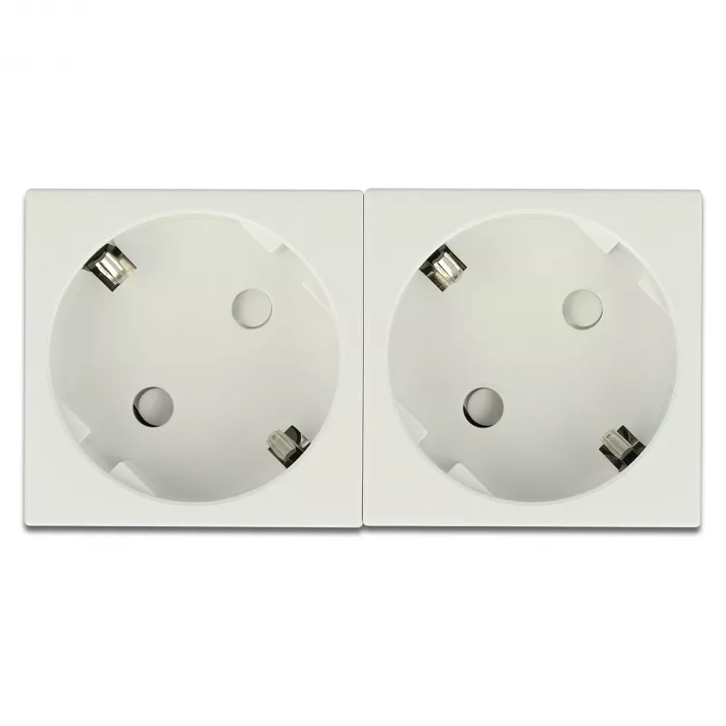 Wall Socket Outlet DELOCK 81423 — CEE 7/3, 16 A, 250 V, White, ABS/PC, 45×90 mm