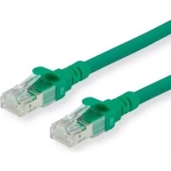 ROLINE - Patch-Cable - RJ-45 (M) to RJ-45 (M) - 30 cm - SFTP, PiMF - CAT 6 - Halogen-Free, Moulded, Stranded - Green (21.15.2954)