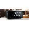 Clock radio Muse M-192 CR — digital clock, FM tuner, 1.8 inch LED display, black wood, AC 100–240V, AAA backup