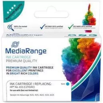 Ink Cartridge MediaRange MRHP655C Compatible Cyan