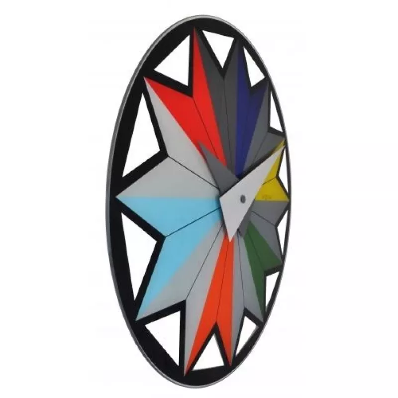 NeXtime klok 8163 Circus, Ø43 cm, Wall, Black/ Multi-color