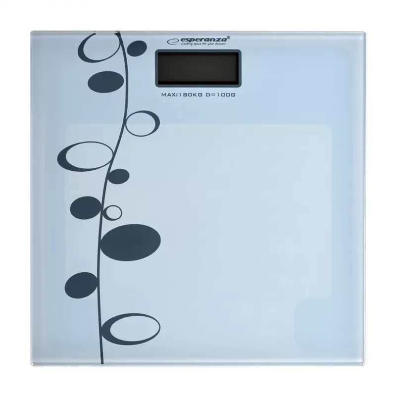Personal bathroom scale Esperanza Zumba EBS005 - electronic, 180 kg, white glass