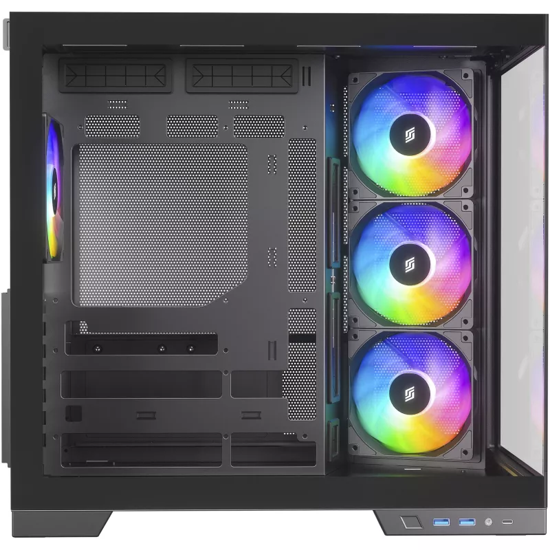 Silentware View A-RGB Black PC case VIEWBLACK — mid-tower chassis with A-RGB lighting