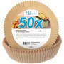 Paper fryer liners round 16 cm, pack of 50 – compatible disposable oil-absorbent fryer paper