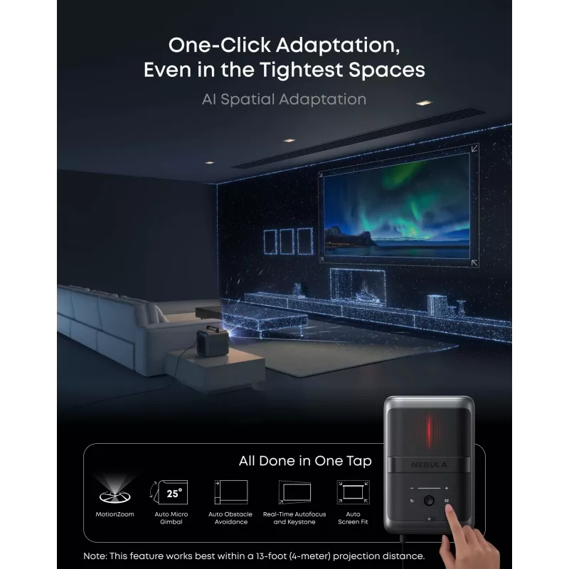 Anker Nebula Laser Projector | 4K UHD (3840 x 2160) | 3500 ANSI lumens | Black/Gray