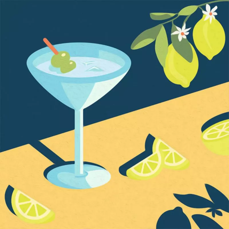 Painting kit Ravensburger CreArt Mocktail Lemon – paint-by-numbers set