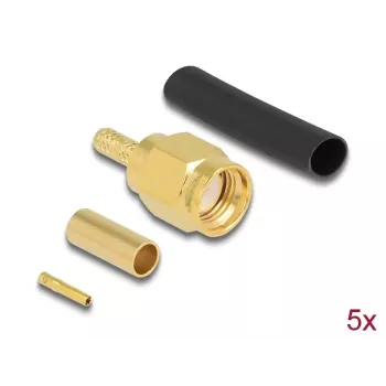 RP-SMA plug DeLOCK 90042 for crimping RG-174 RG-316