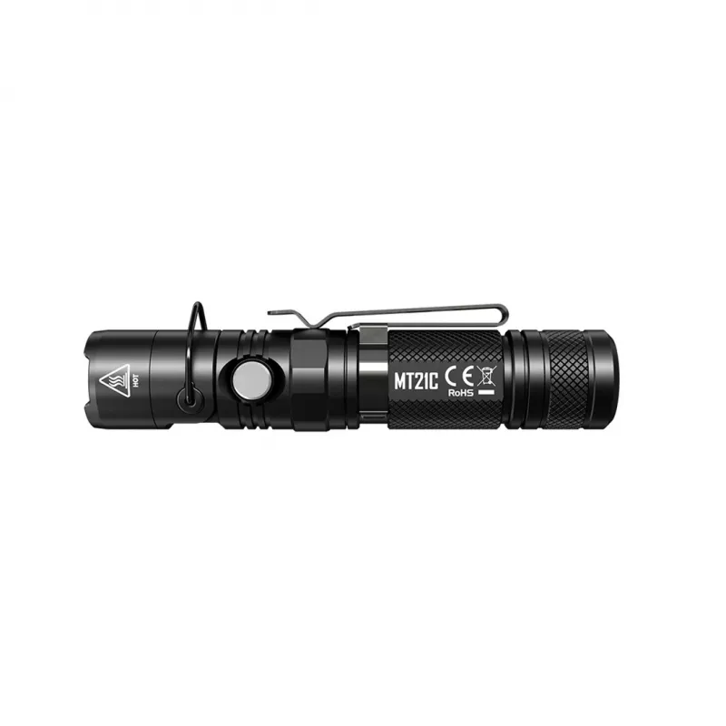 Hand flashlight Nitecore MT21C, 1000 lm, 131 mm, 103.5 g, accepts 18650 or CR123, black