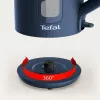 Electric kettle Tefal KO2M0410 — 1.7 L, 2400 W, blue, water level indicator, anti-calc filter