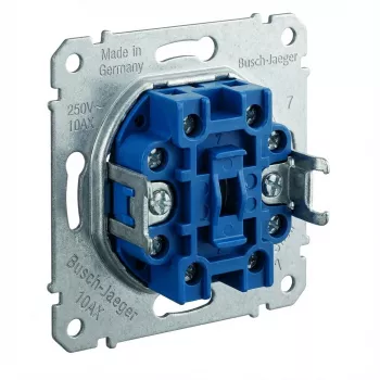 Electrical switch accessory Busch Jaeger 1012-0-1093 — blue and silver, compatible with listed Busch‑Jaeger switch models