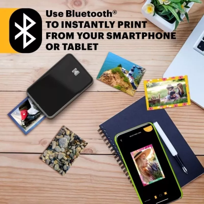 Kodak STEP Instant Mobile Photo printer Colour ZINK 2x3'' 1 ppm, Bluetooth, Black