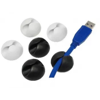 Cable clamp LogiLink KAB0009 Black White 6 pcs