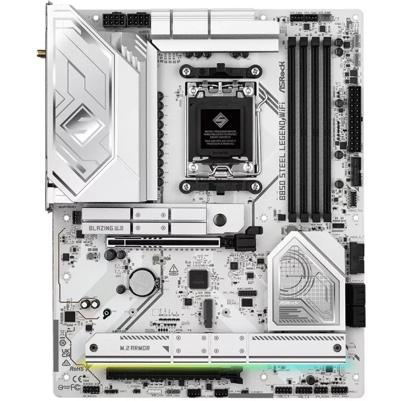 Motherboard ASROCK B850 Steel Legend WiFi ATX — AMD B850, Socket AM5, DDR5, 4x DIMM, 4x M.2, Wi‑Fi 7, 2.5Gb LAN