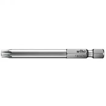 Screwdriver Bit Torx T30 Wiha 33926, hardened chrom-vanadium steel, E 6.3, 1 pc