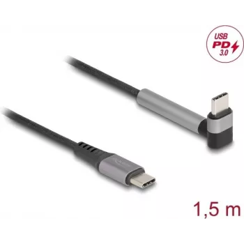 USB Cable DeLOCK 81172 1.5m USB C Black Grey USB 2.0