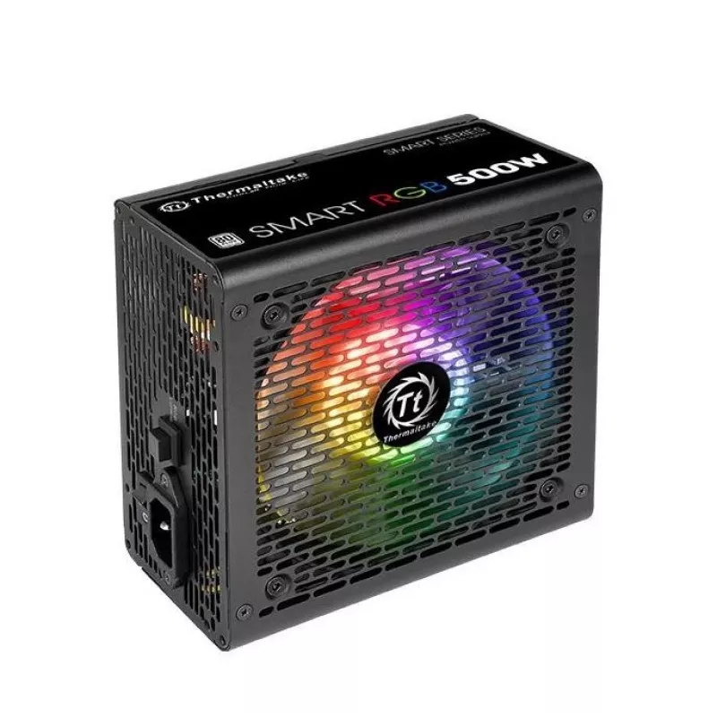 Thermaltake SMART RGB PS-SPR-0500NHSAWE-1 - Power Supply (Internal) - ATX12V 2.3 - 80 PLUS - AC 230 V - 500 Watt - active PFC - Black