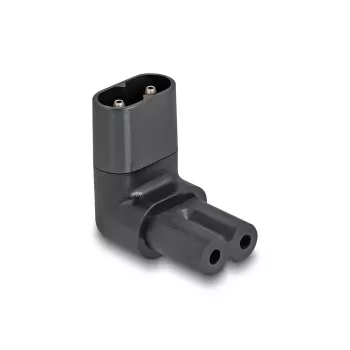 DeLOCK Netzadapter IEC 60320 C8 to C7 Plug Socket 2.5 A 90° Black