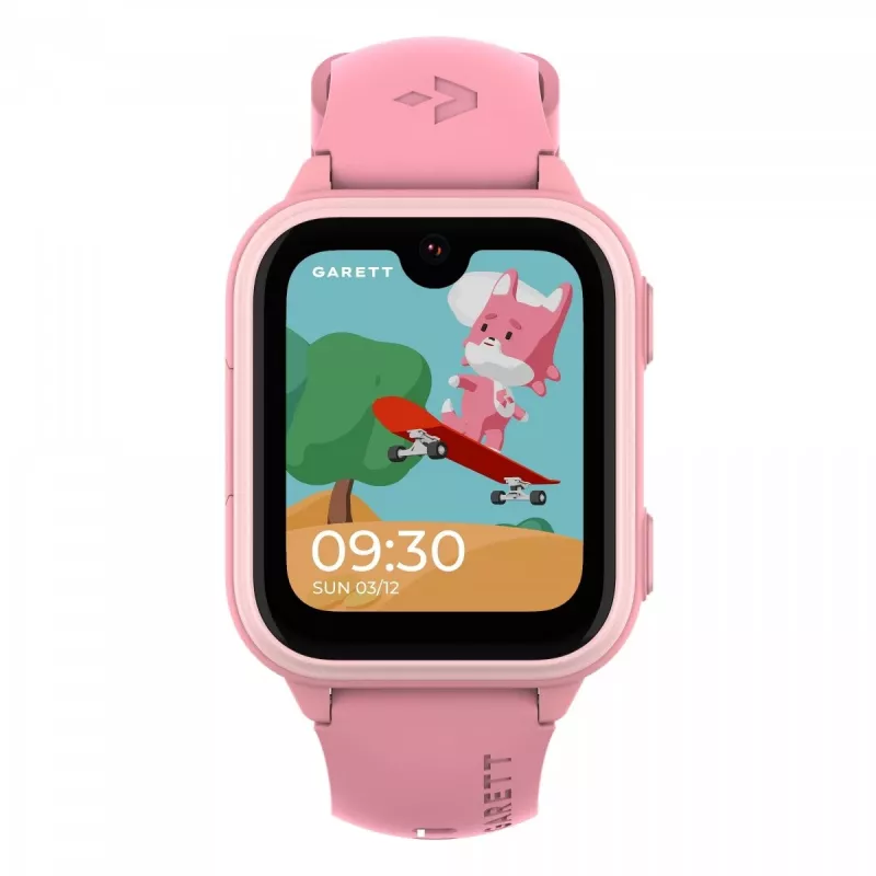 Smartwatch Garett Kids Vibe Ai 4G pink with GPS tracking and waterproof design