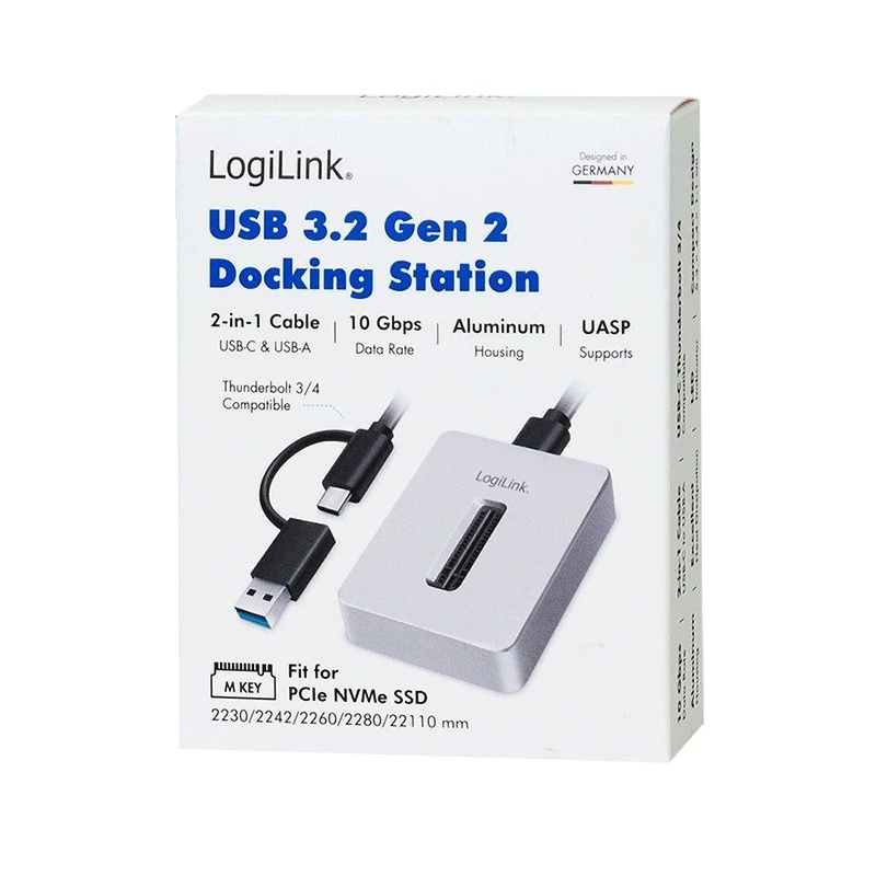 docking station 1port USB 3.2, M.2 NVMe