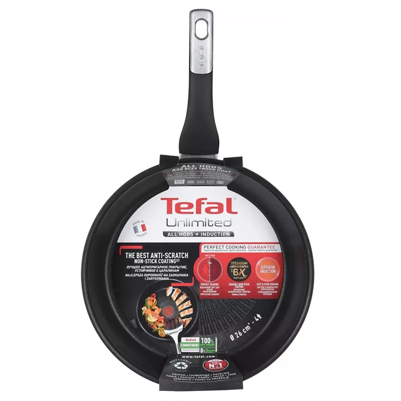 All-purpose pan Tefal Unlimited G2550572 26 cm, aluminium, non-stick titanium coating, induction compatible