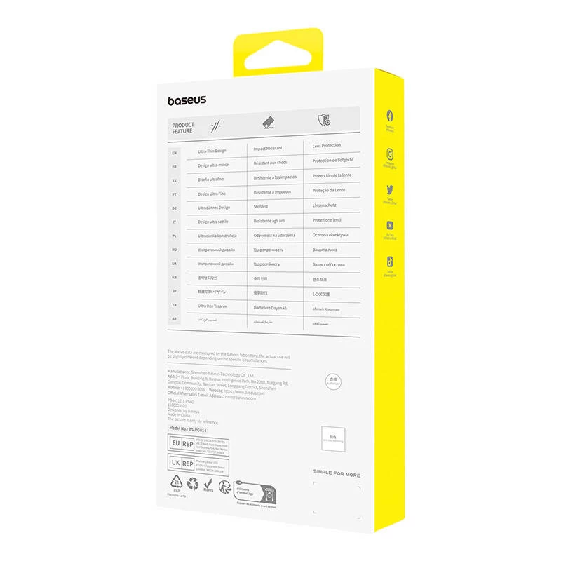 Phone case Baseus OS‑Lucent Series for iPhone 15 Plus, clear, slim transparent protective cover