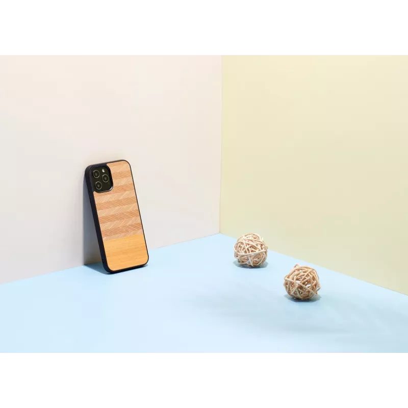 Protective case Man and Wood for iPhone 12 Pro Max — herringbone arancia black