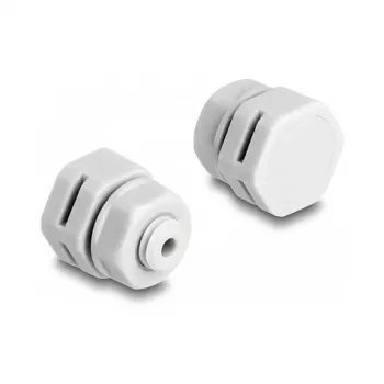 DeLOCK Ventilation Plug M6 grey 2 pcs Polyamide