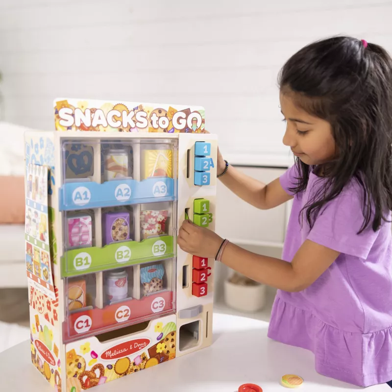 Melissa & Doug - Verkaufsautomaten Spielset aus Holz, Kaufladen