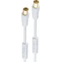 shiverpeaks ®-BASIC-S--Antenna Connection Cable, 100% Shielded,Gold-Plated Contacts, Sheath Current Filter, 100 dB, White, 1,0m (BS80202-128-G)