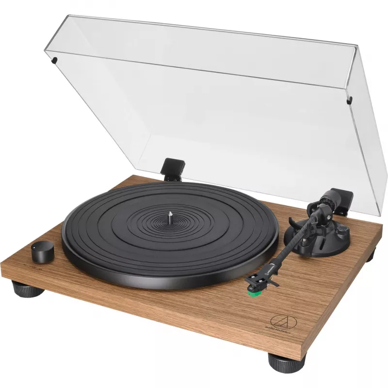 AT-LPW40WN, Turntable black/Wood, Integrated Phono Preamplifier, Manual Operation