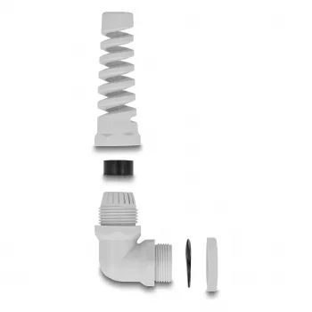 DeLOCK Cable Gland 90° angled PG13.5 grey strain relief
