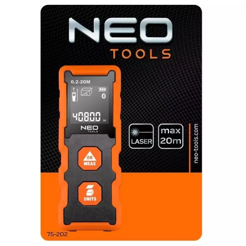 NEO Tools 75-202 Laser Rangefinder, 20 m