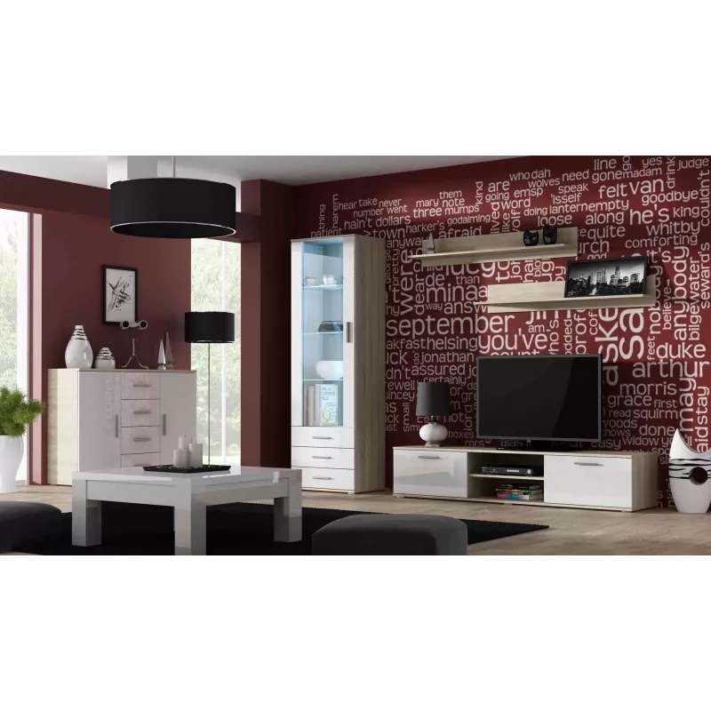 Cama living room sideboard UNI sonoma oak/white gloss