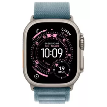 Smartwatch Apple Watch Ultra 3 GPS + Cellular 49mm Natural Titanium Case with Light Blue Alpine Loop (Small)