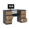 Computer desk top e shop KUBA ANTR/ART, straight, rectangular particleboard, 1300×510×760 mm, oak colour