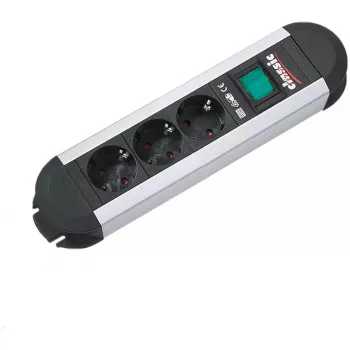 Power Extension Bachmann PRIMO 1.75 m 3 AC Outlets Black Grey