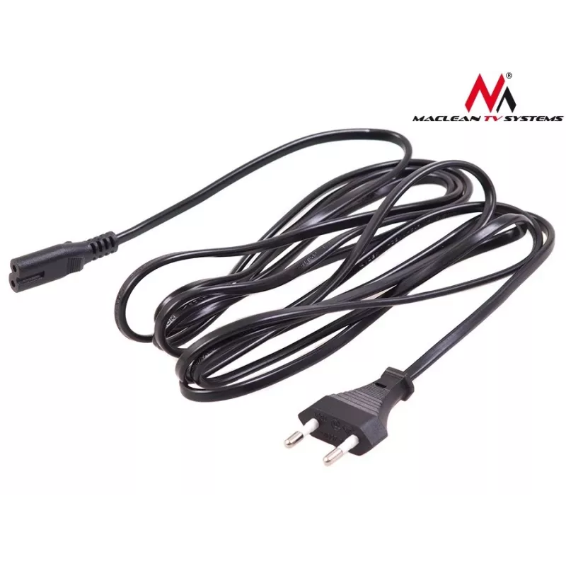 Power cable MACLEAN MCTV-809 — 1.5 m, power plug Type C to C1 coupler, 220–250 V