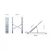 Laptop stand UNITEK OT155SL Silver Aluminium 13-41° tilt