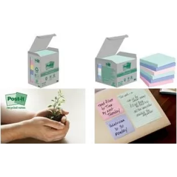 3M 7100259445 note paper Rectangle Blue, Green, Pink, Yellow 100 sheets Self-adhesive