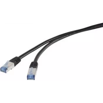 Renkforce RF-4673692 Network Cable Black 10 m Cat6a S/FTP (S-STP) (RF-4673692)