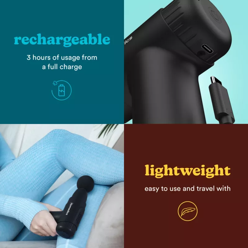 Percussion Massage Gun HoMedics PGM-45BK Mini portable lightweight handheld